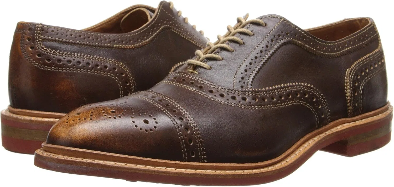 Оксфорды из натуральной кожи Allen Edmonds, коричневая кожа
