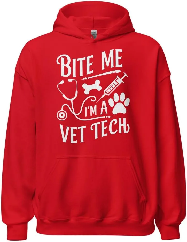 Толстовка Unisex Veterinary Technician, Bite Me I'm a Vet Tech