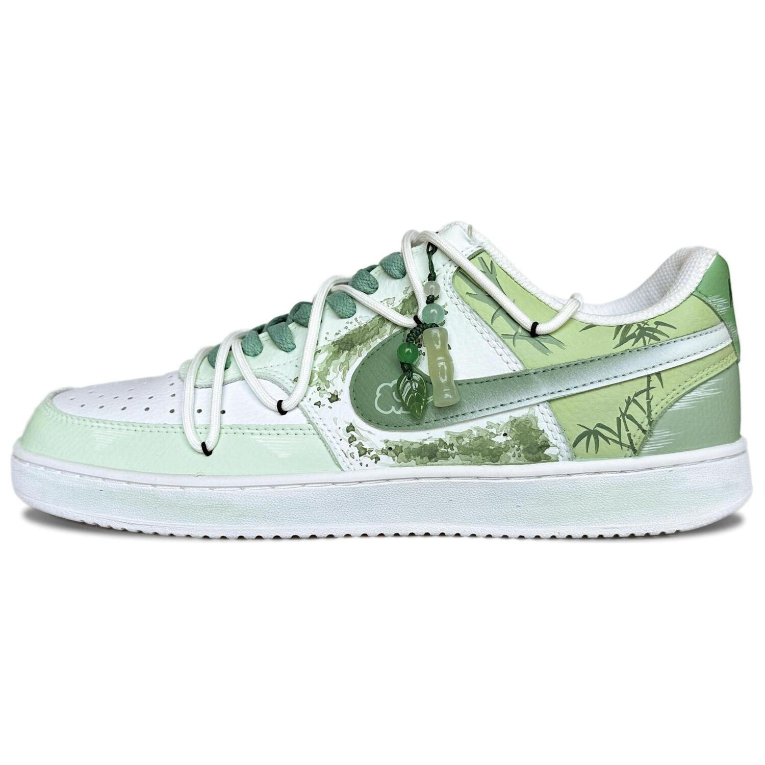 

Кроссовки Nike Court Vision 1 Skateboarding Shoes Women's Low-top White/green, зеленый