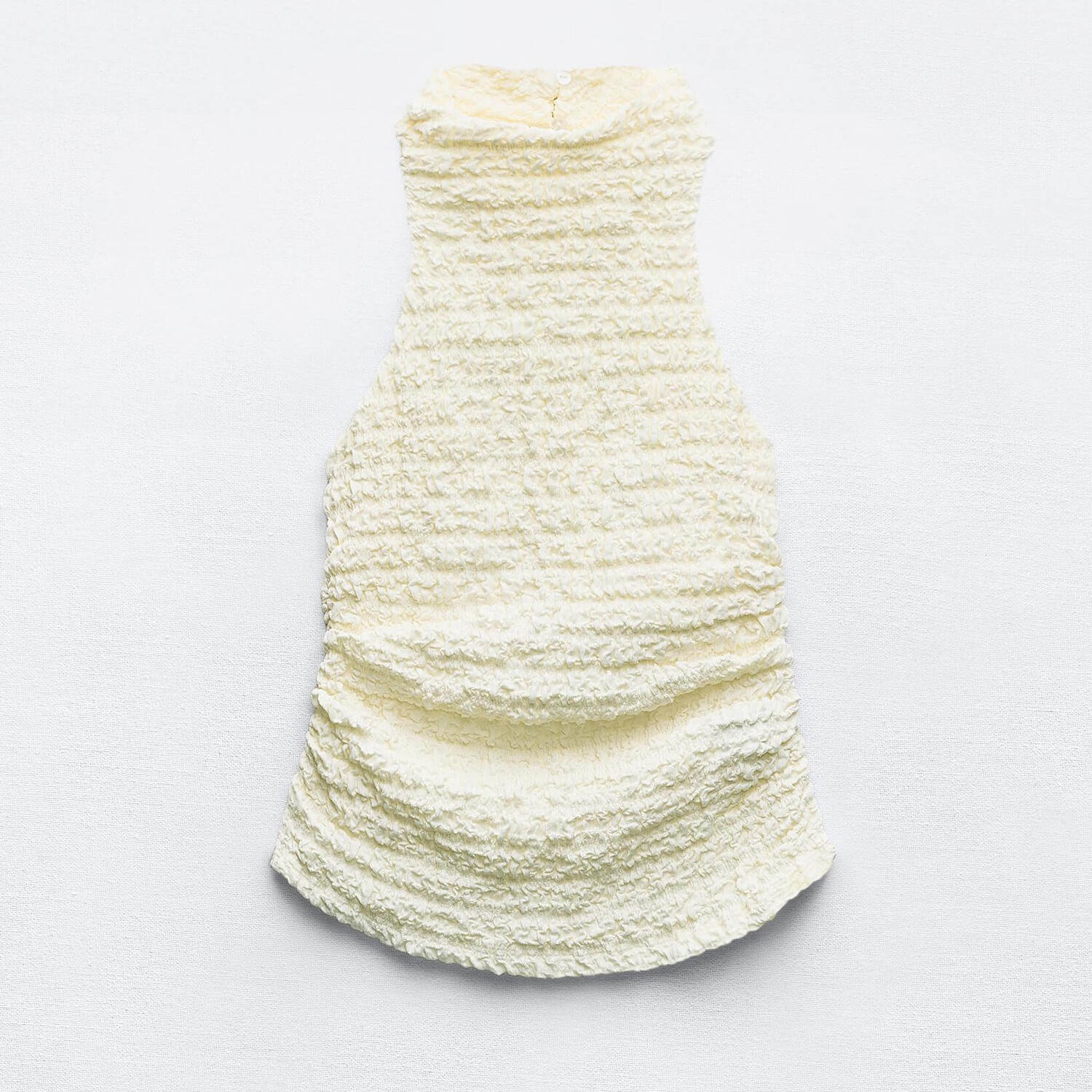 

Топ Zara Textured Halter, светло-бежевый