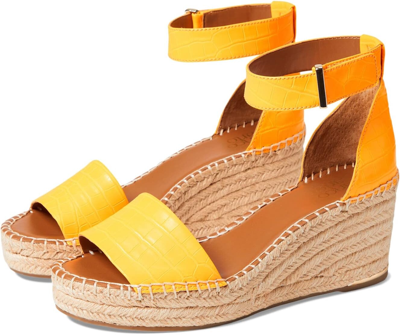 

Босоножки Clemens Franco Sarto, цвет Electric Orange Crocco Synthetic