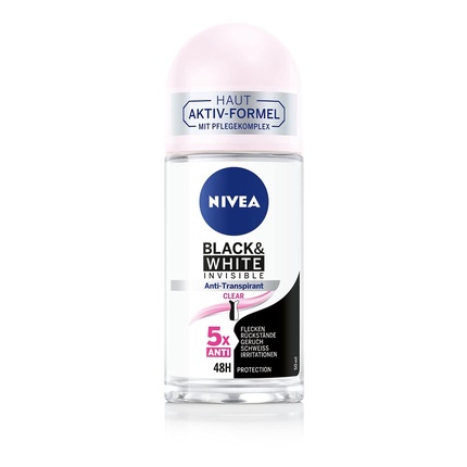 

Дезодорант шариковый Black & White Invisible Clear 50мл, Nivea