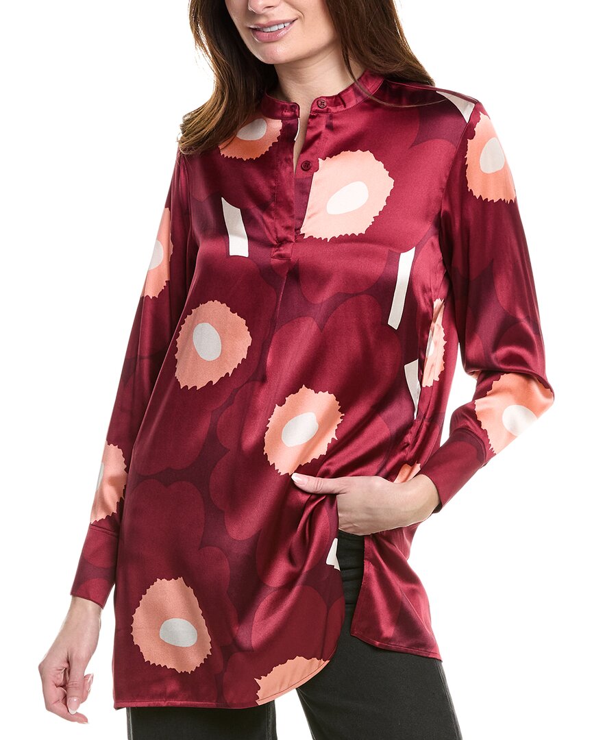 

Блузка Marimekko Tiina из смесового шелка, красный