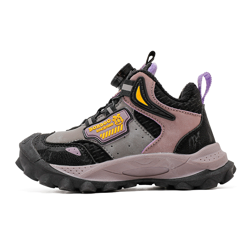 

Легкие утепленные кроссовки Mid Top для детей BOBDOG, черный/серый