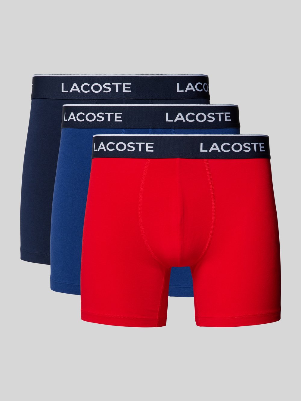 

Боксеры с эластичным поясом и этикеткой в ​​упаковке 3 шт Lacoste, красный