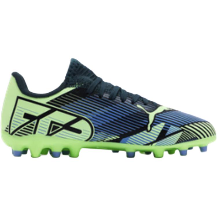FUTURE 7 PLAY Абразивоустойчивые низкие детские футбольные бутсы сине-зеленые Kids' PUMA — фото 2
