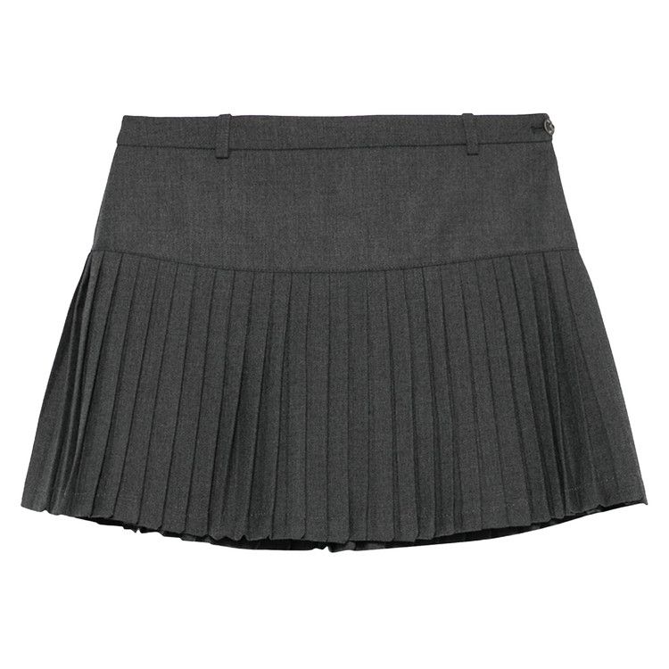 

Юбка Marine Serre Regenerated Tailoring Pleated Skirt, Grey