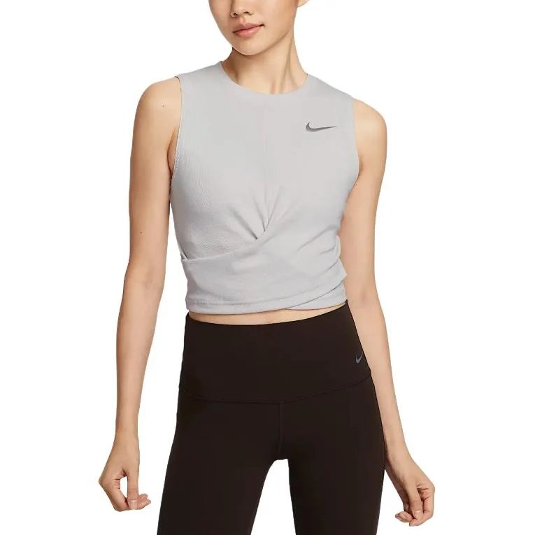 Nike Топ для йоги Dri Fit женский Wild Gray