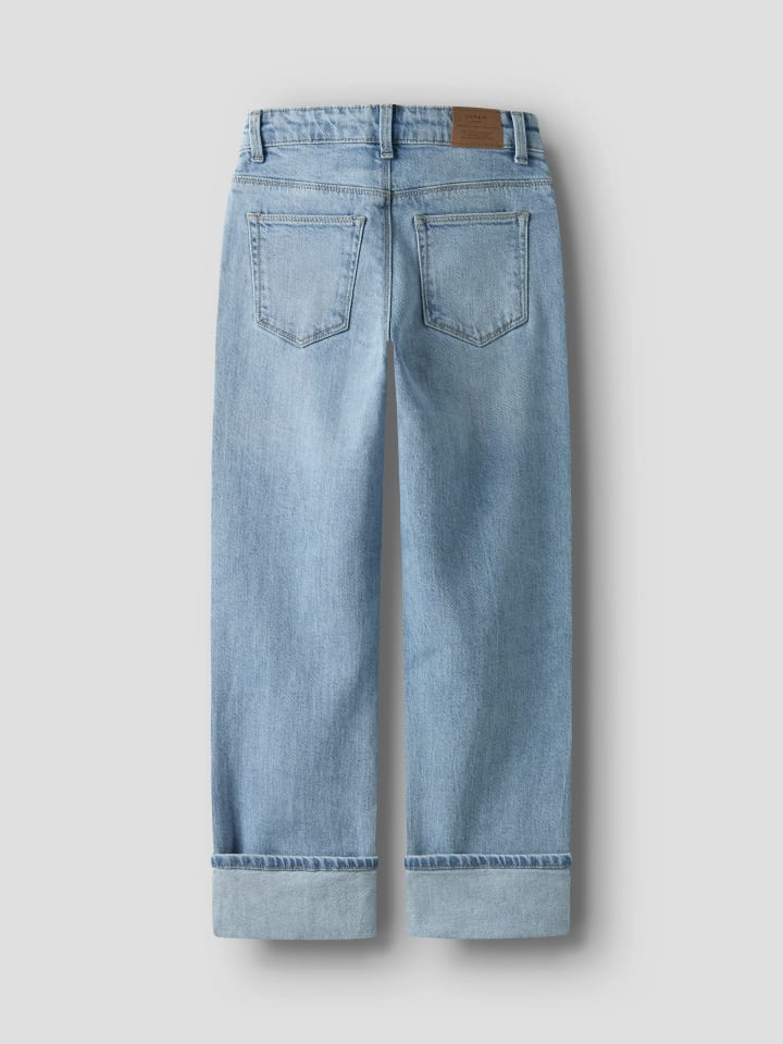Name it Джинсы NKFROSE STRAIGHT FOLD JEANS 4224-AZ светло-голубого цвета — фото 2