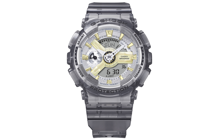 

G-SHOCK Коллекция Кварцевый механизм Ремешок из смолы Японские / Корейские часы Женские часы Серый циферблат GMA-S110GS-8APR CASIO