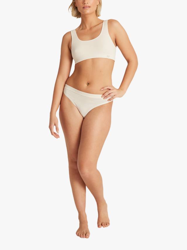 

Беспрошовный укороченный топ-бралетт Nudea, White Sand