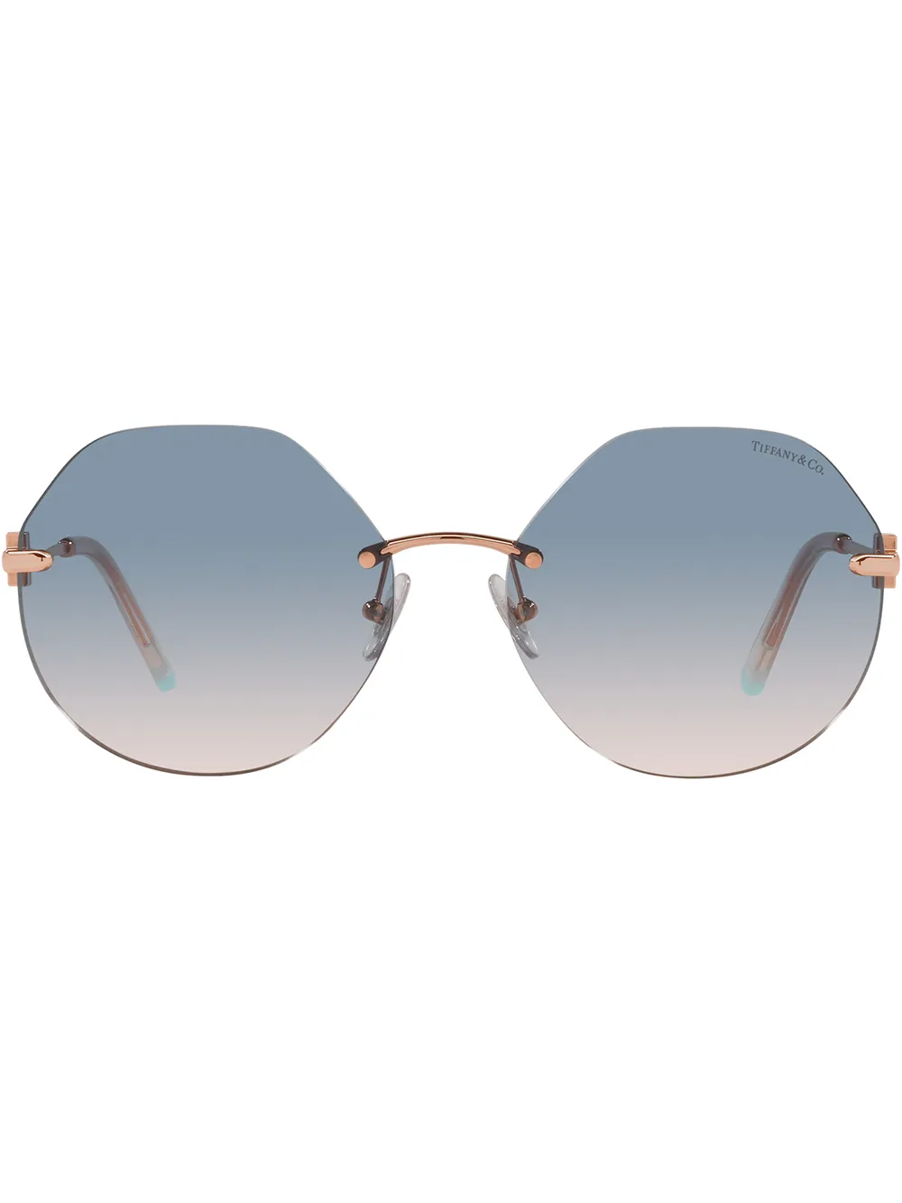

Круглые солнцезащитные очки без оправы Tiffany & Co Eyewear, красный