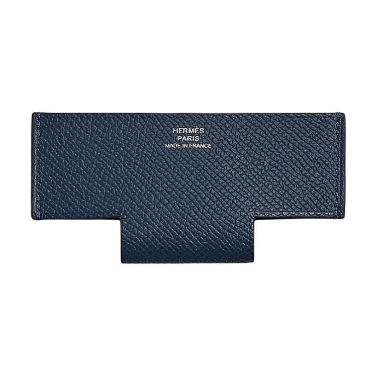 

HERMES Кожаный картхолдер Epsom, 7K Bleu Abysse Deep Sea Blue