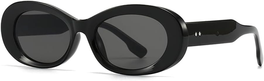 

Овальные женские солнцезащитные очки UV400, конфетные цвета, прозрачный градиент, мужские панк-стиль, для занятий спортом на открытом воздухе, бега и езды на велосипеде UYPTK, Black Gray