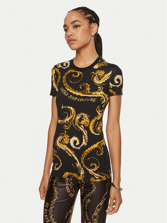 

Футболка slim fit 77HAH608 JS409 Versace Jeans Couture, черный