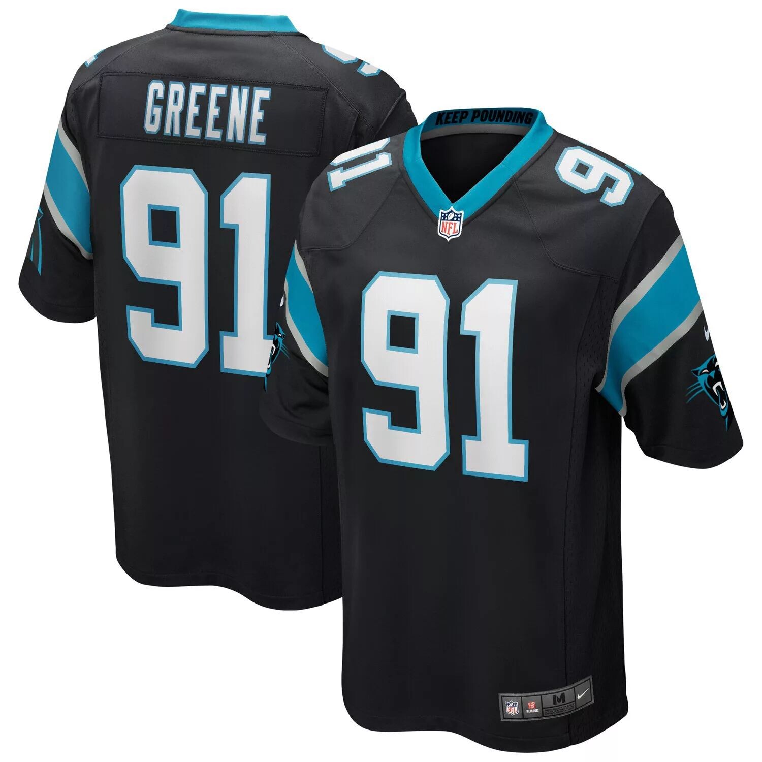 

Мужская футболка Кевина Грина Black Carolina Panthers Game для пенсионера Nike