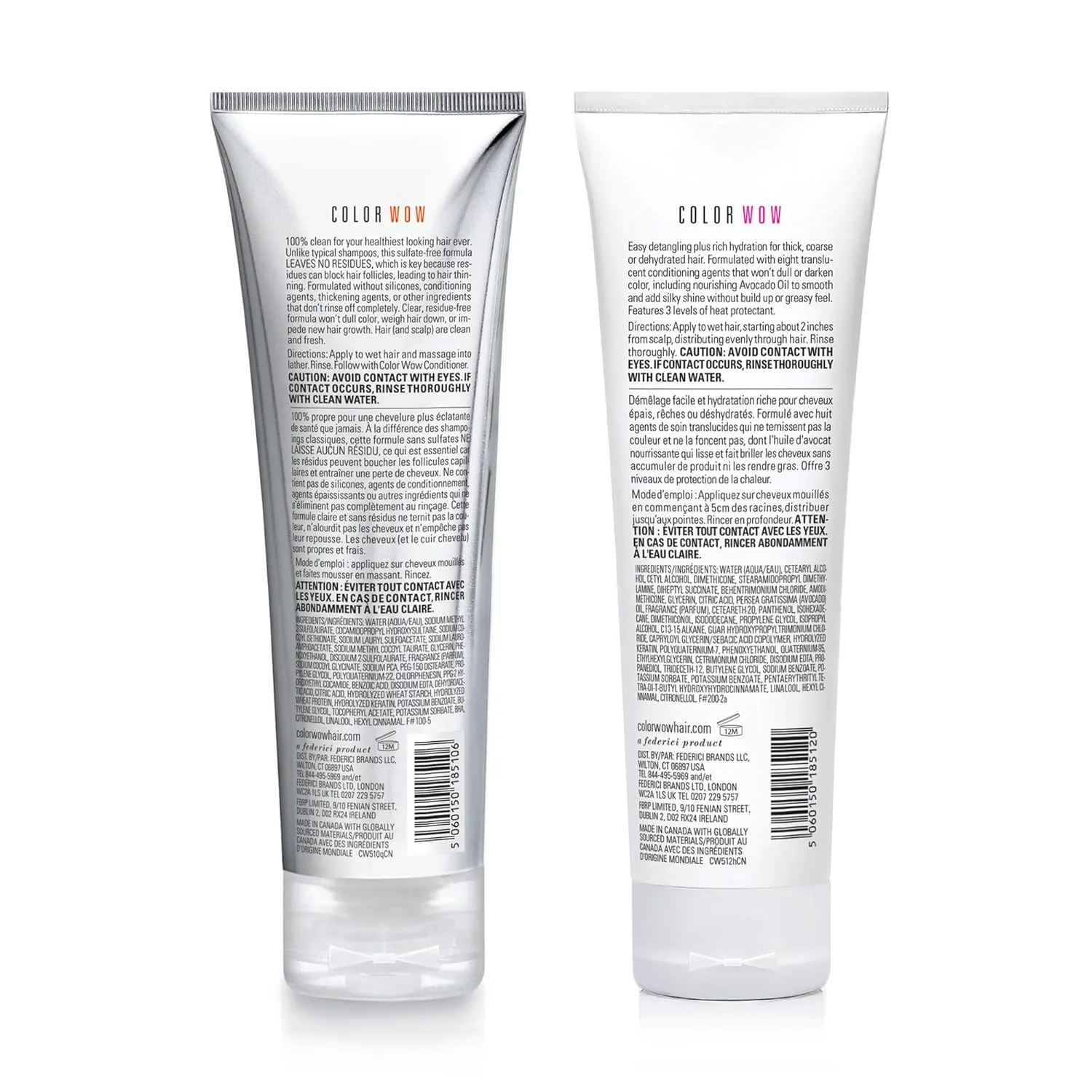 COLOR WOW Dream Clean Duo - 100% чистый, не содержащий сульфатов шампунь для защиты цвета и невесомый кондиционер для защиты цвета | Добейтесь суперблестящих и увлажненных волос — фото 2