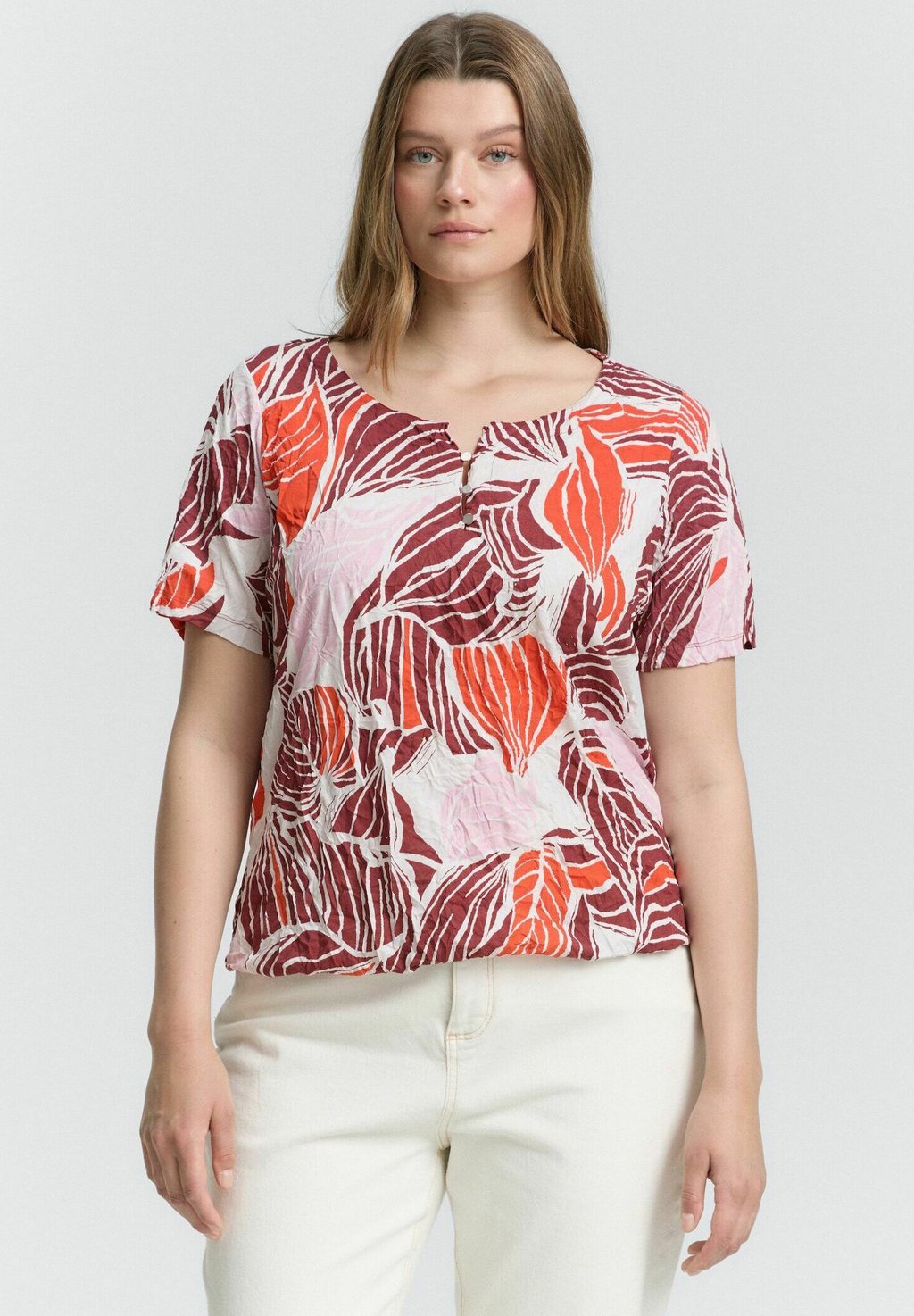 

Блуза PLUS SIZE - CRINKLE MIT MUSTER TOM TAILOR, красный