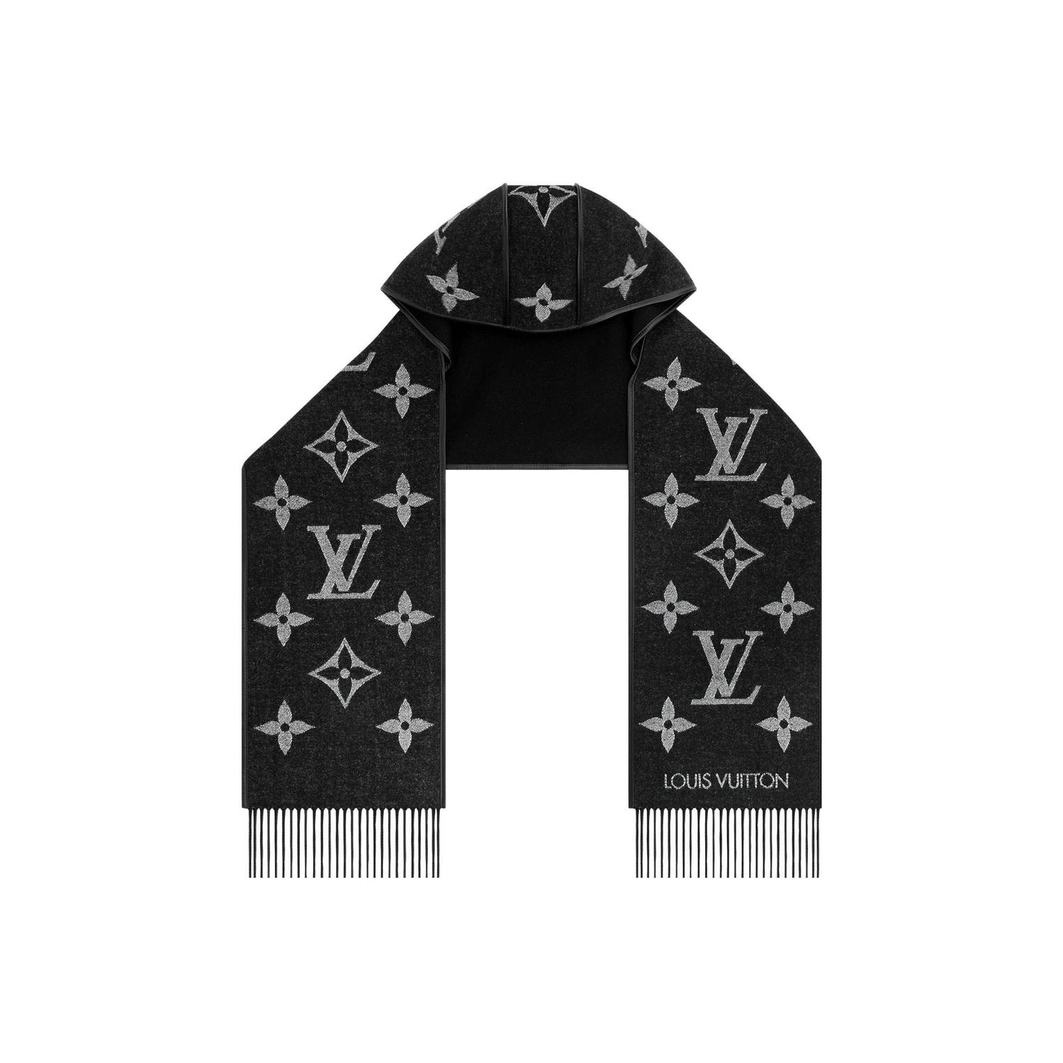 

LOUIS VUITTON Вязаный шарф унисекс, Black