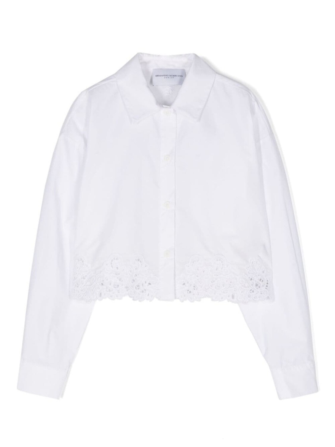 

Рубашка с английской вышивкой Ermanno Scervino Junior, белый