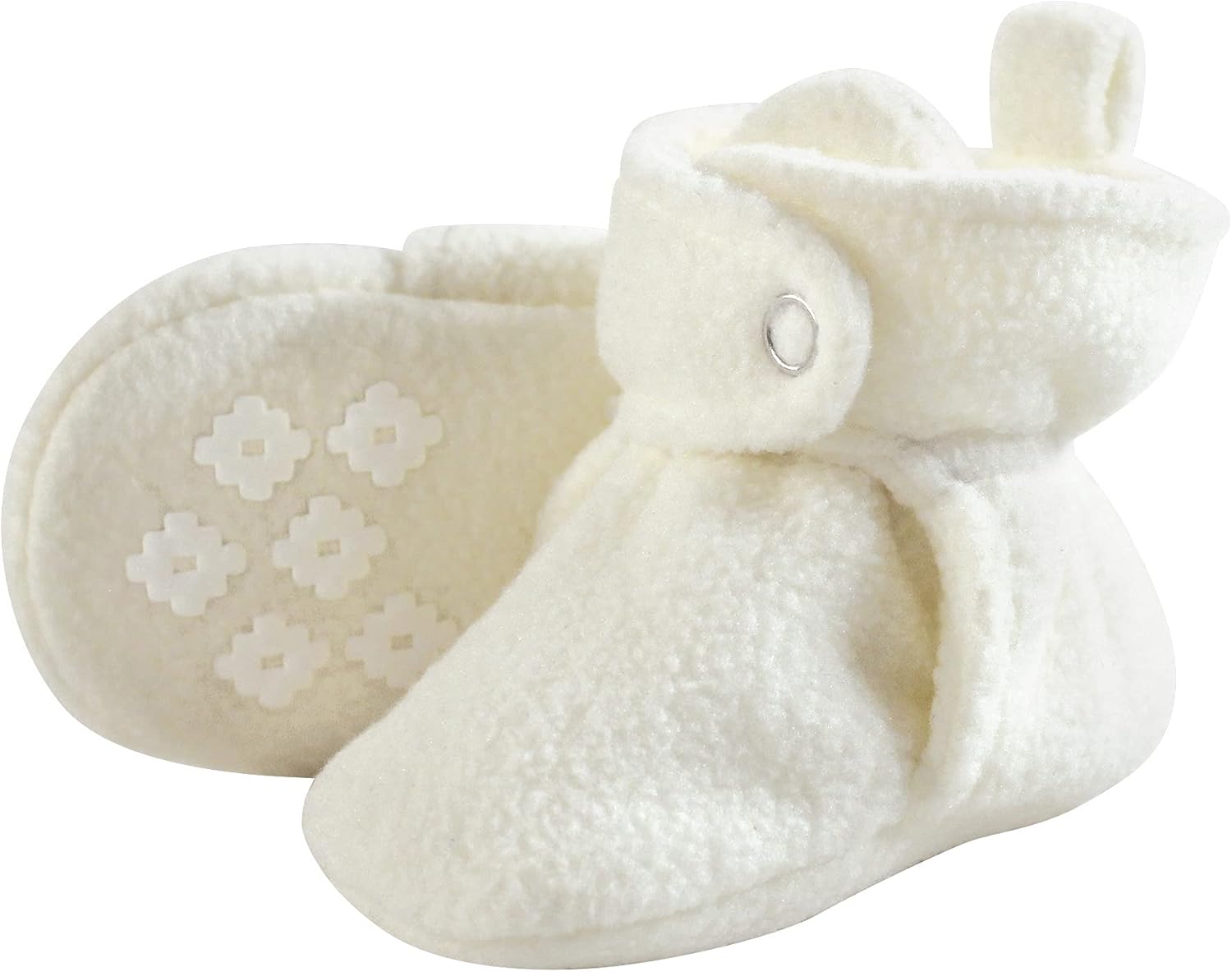 

Детские уютные флисовые пинетки Little Treasure унисекс, Cream
