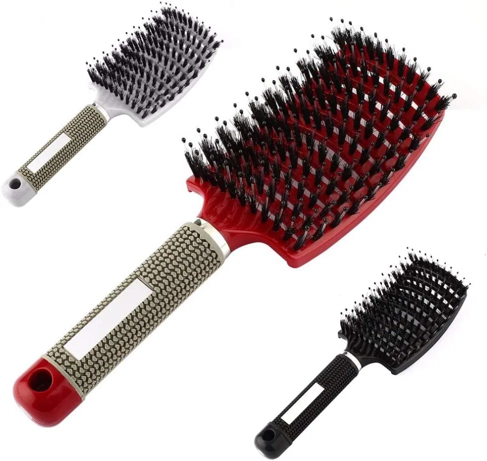 Массажная расческа для волос с нейлоновой щетиной Bonene — фото 2