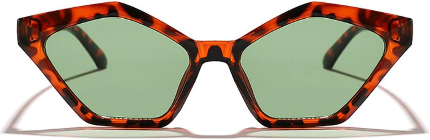 

Willochra Модные квадратные солнцезащитные очки неправильной формы для женщин, многоугольные, роскошные, с защитой от УФ-излучения UV400, женские, в стиле «кошачий глаз» 90-х, черные, C5