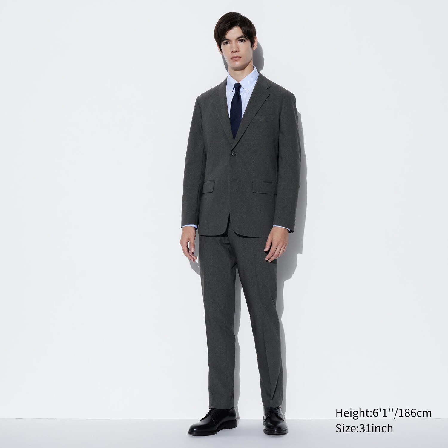 

Сверхлегкие шерстяные брюки AirSense (длинные) UNIQLO, темно-серый