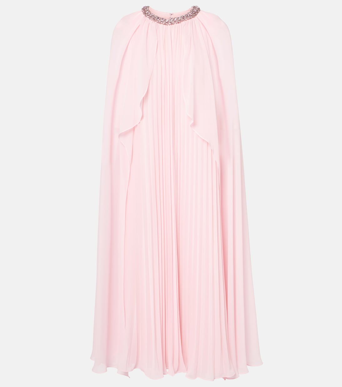 

Шифоновое платье с накидкой Self-Portrait, розовый