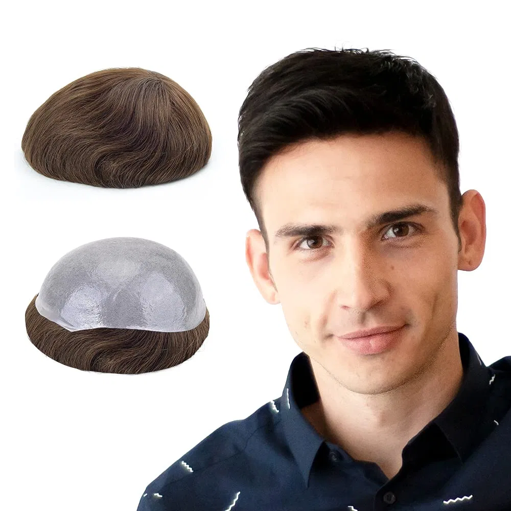 Мужской парик Lordhair Reality Toupee из натуральных волос Lordhair, Medium Dark Brown 4#