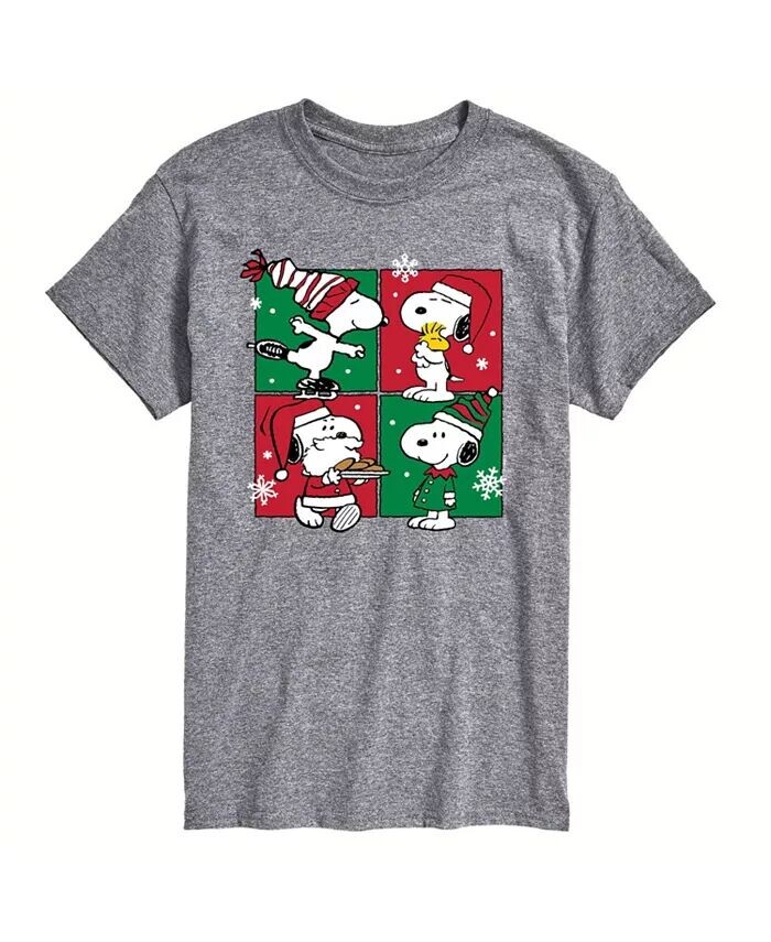 

Мужская футболка с коротким рукавом Peanuts Christmas AIRWAVES, серый