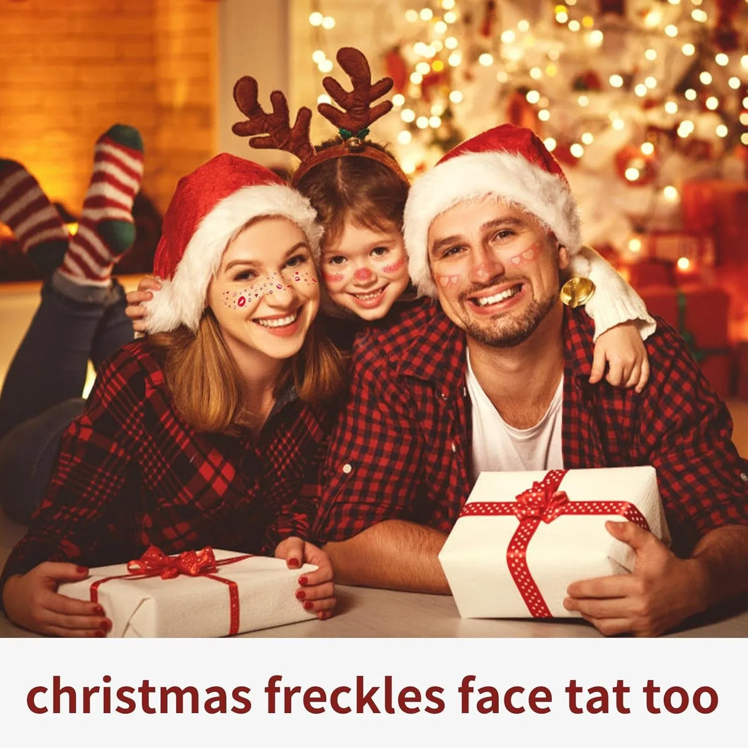 Набор блестящих наклеек для лица Face Freckles, 6 шт, C — фото 2