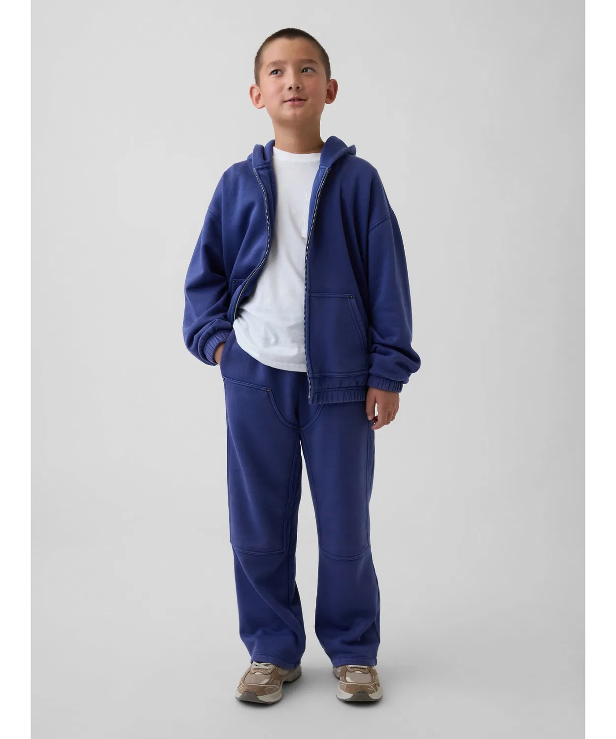Спортивные штаны утилити Relaxed Fit Vintage Soft для детей, бежевый, Gap — фото 3