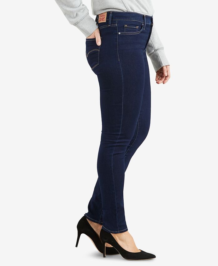 Женские джинсы Levi's 311 Mid Rise Shaping Skinny, темно-синий — фото 3