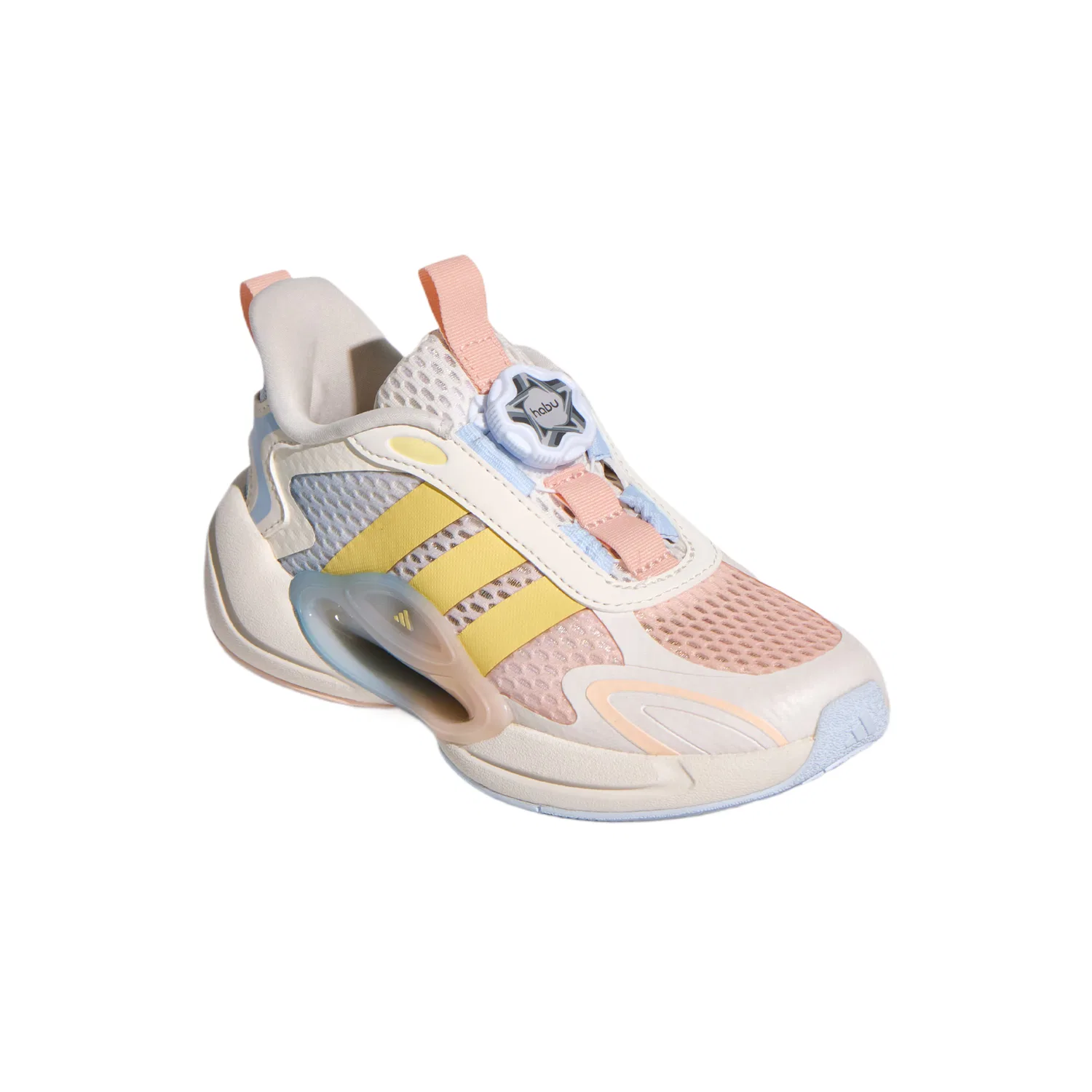Кроссовки детские из искусственной кожи и текстиля Low top Adidas, Pink White/Yellow/Light Pink — фото 4