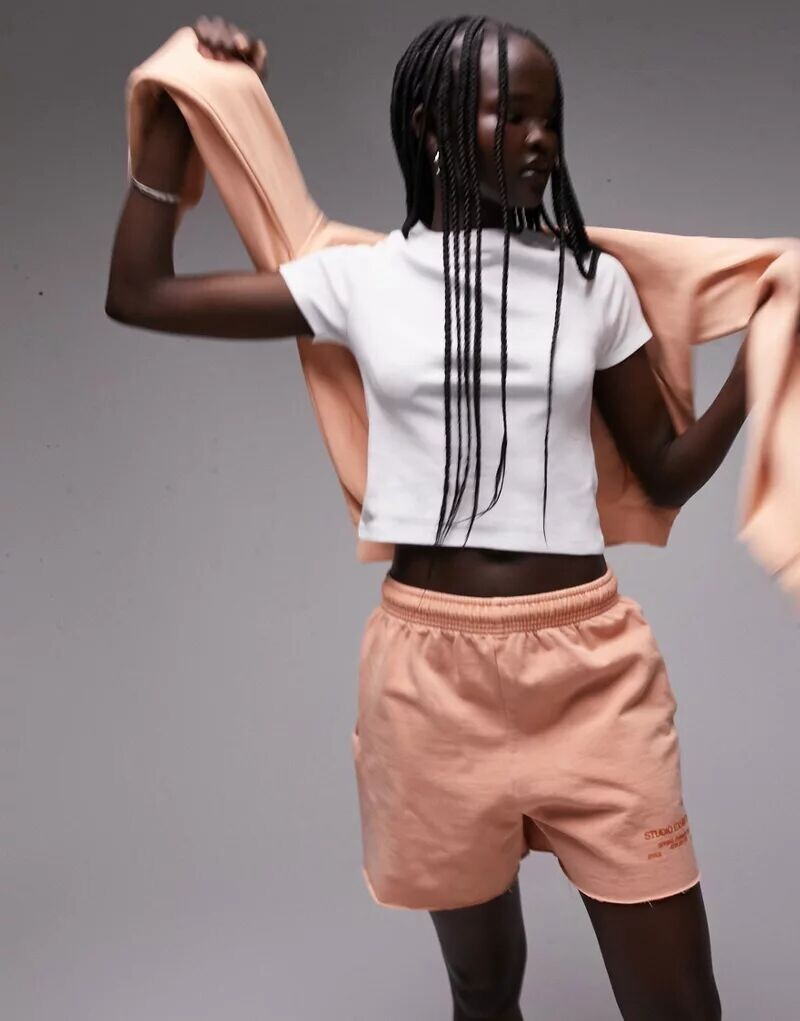 

Белая повседневная футболка Topshop