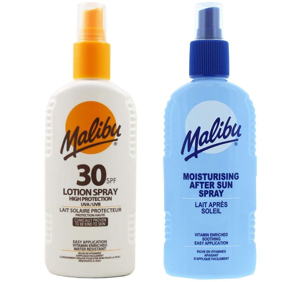 

Водостойкий спрей Malibu SPF30 200 мл + Бальзам-спрей после загара 200 мл