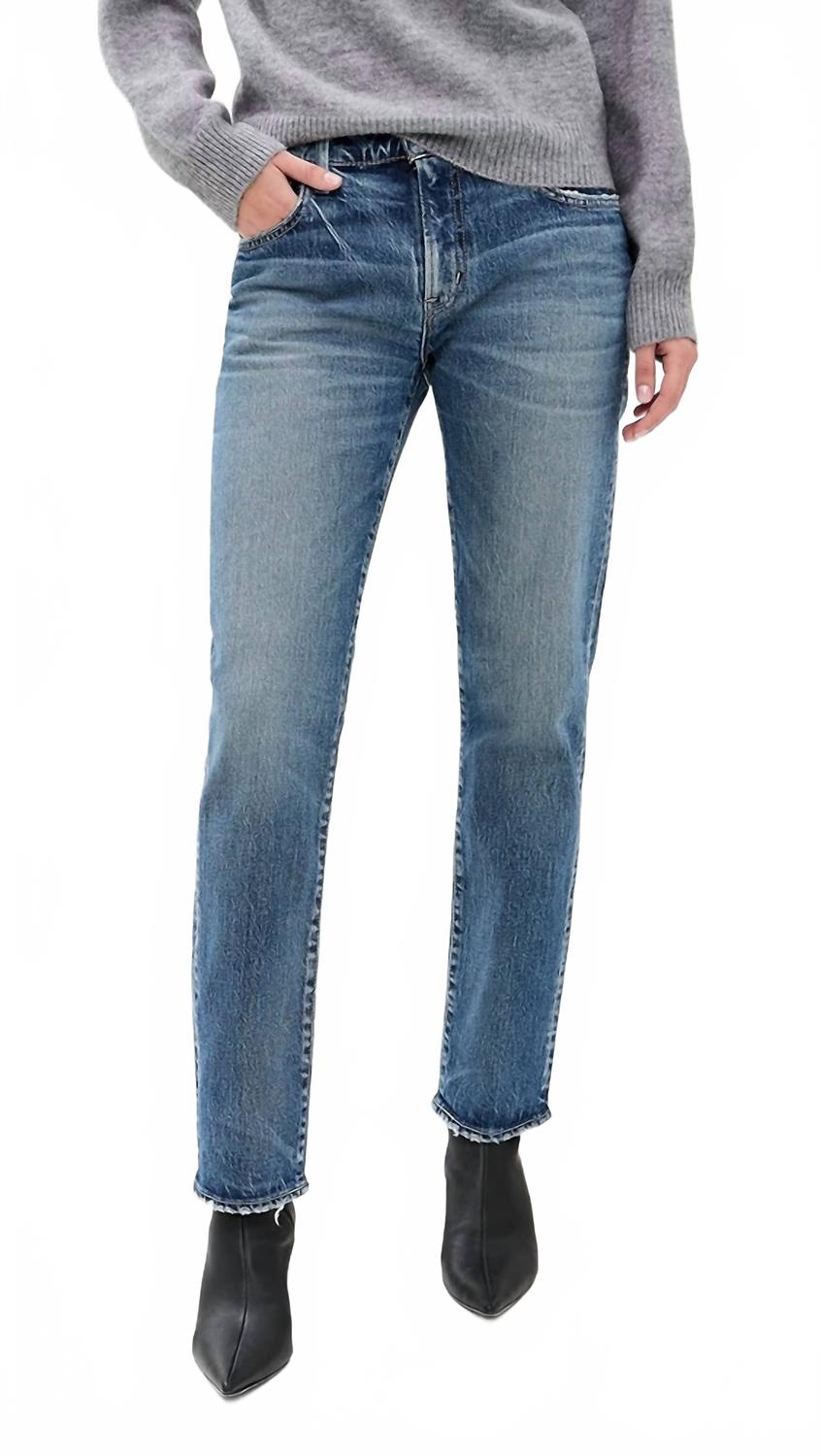 

Florahome Slim Straight Джинсы в синем цвете Moussy