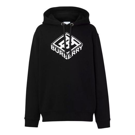 

Толстовка men's 3d logo pattern cotton black Burberry, черный