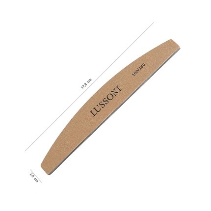 T4B Lussoni Premium Полукруглые пилочки для ногтей, зернистость 100/180, для натуральных и закаленных ногтей, 50 шт., Tb Tools For Beauty — фото 2