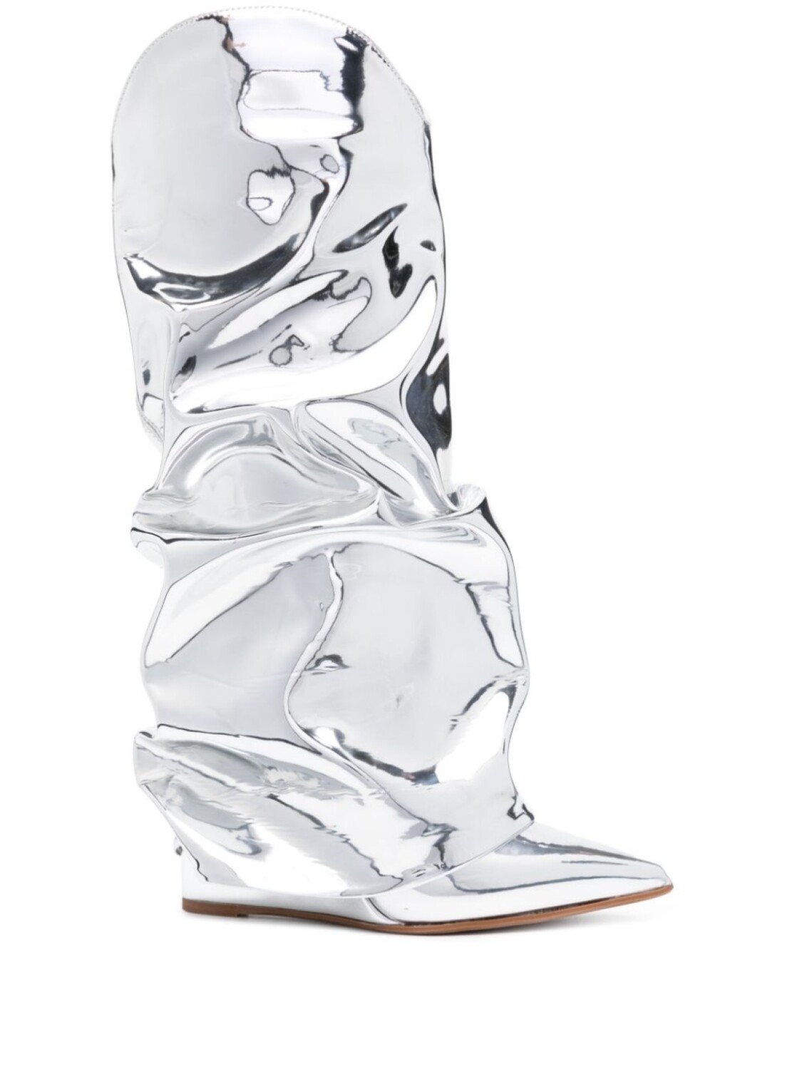 

Le Silla Andy 120mm metallic boots, серебристый