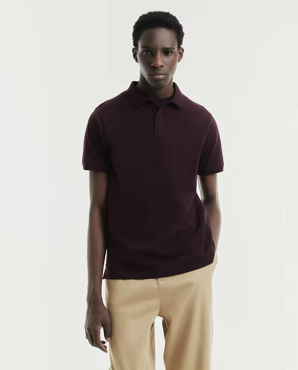 

Мужское поло из пике Sfera, бордовый