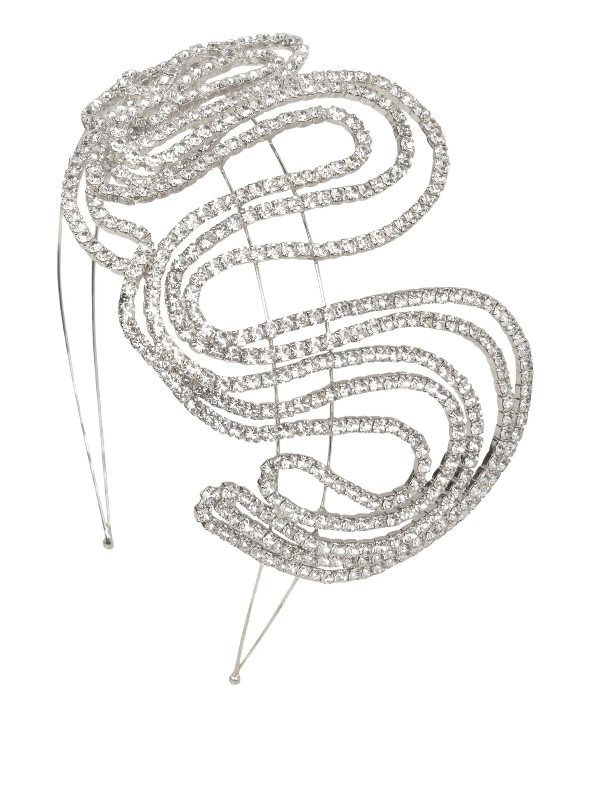 

Ободок claudette с кристаллами Jennifer Behr, серебристый