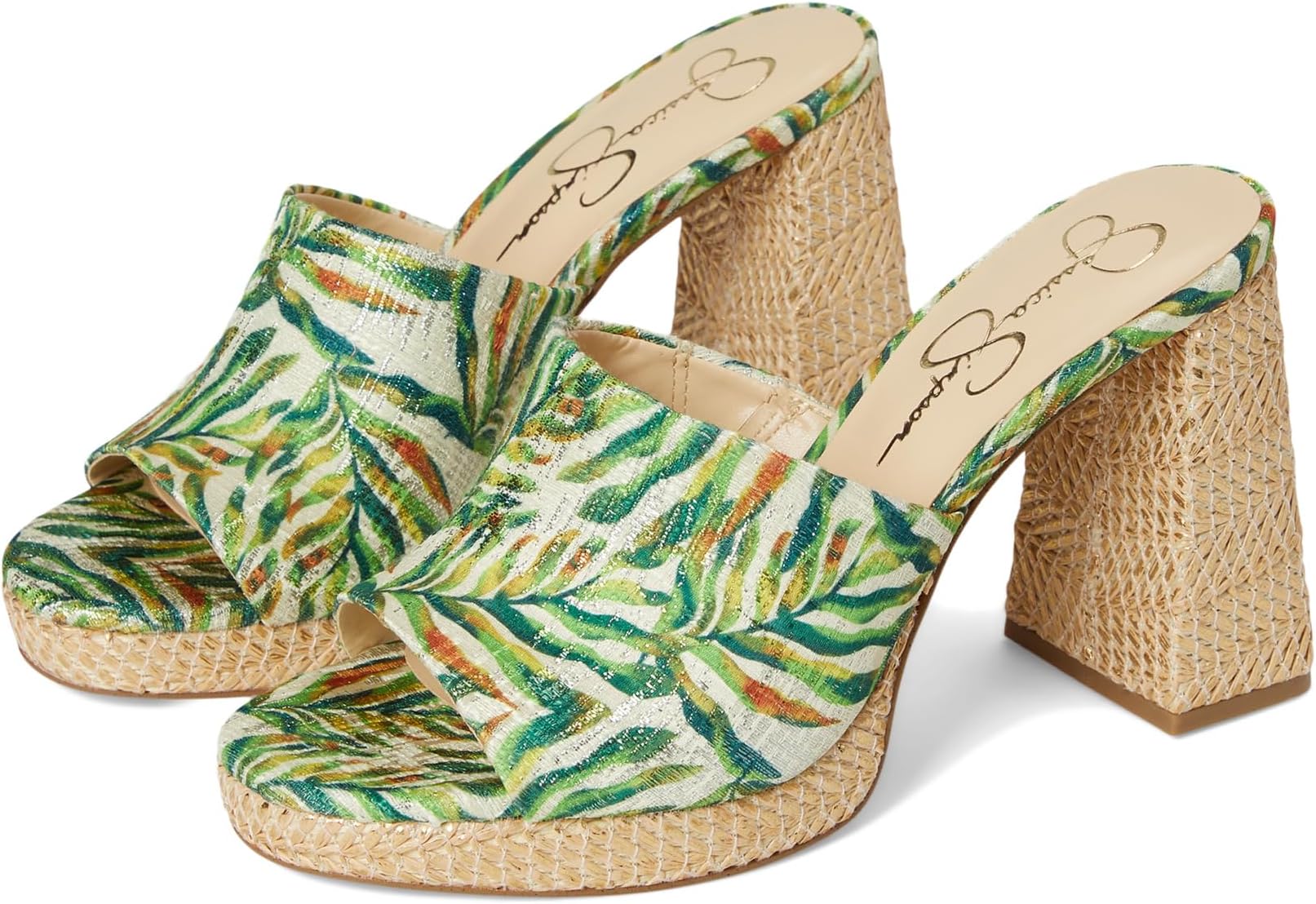 Туфли Jessica Simpson Women's Kameena Mule Platform Sandals, Green Multi
