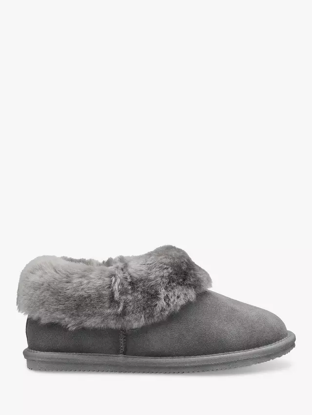 

Тапочки Hotter Hug Suede Sheepskin Lined, серый