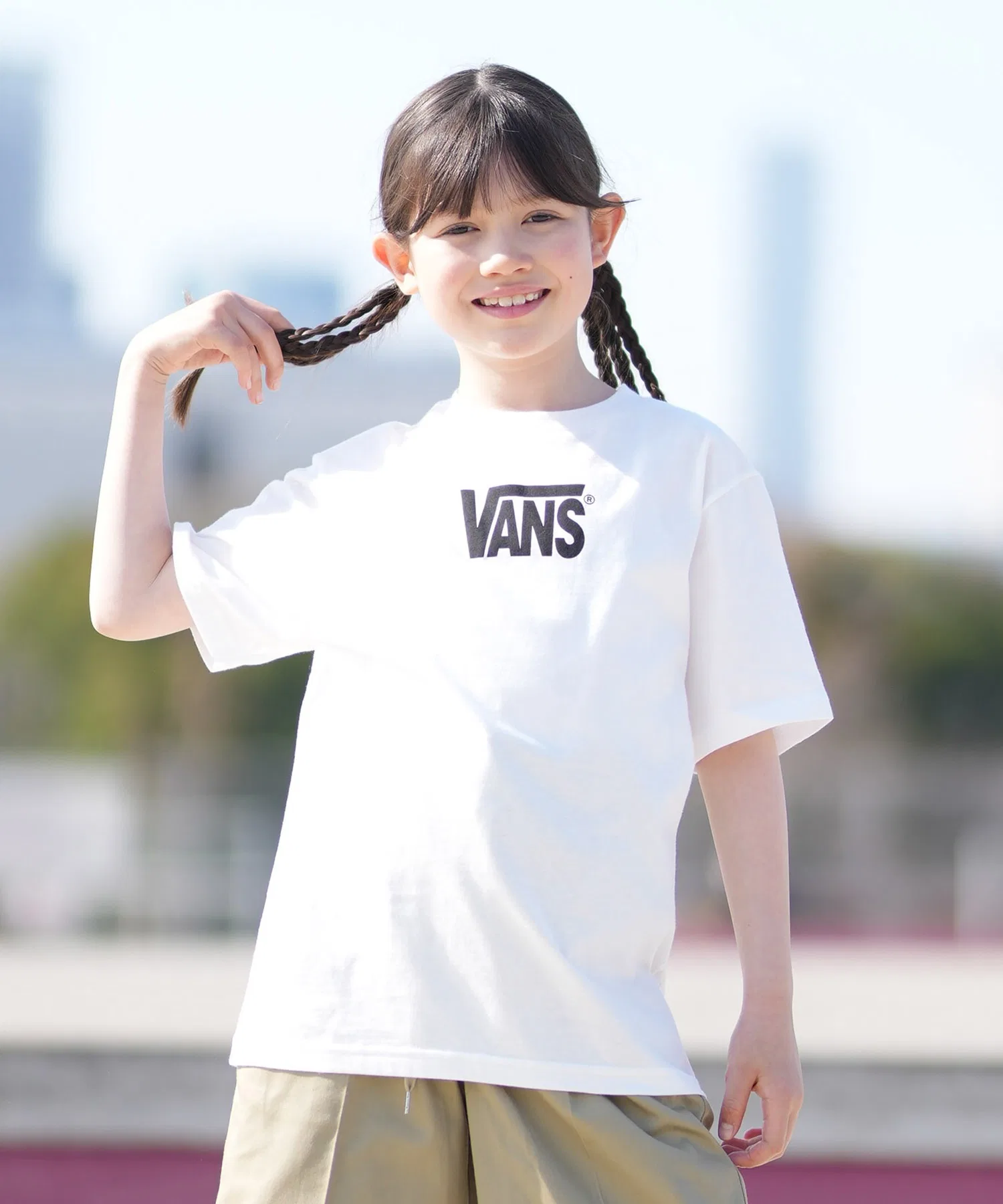Детская футболка VANS с логотипом Drop V белая