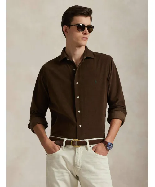 

Вельветовая рубашка Slim fit Polo Ralph Lauren, коричневый