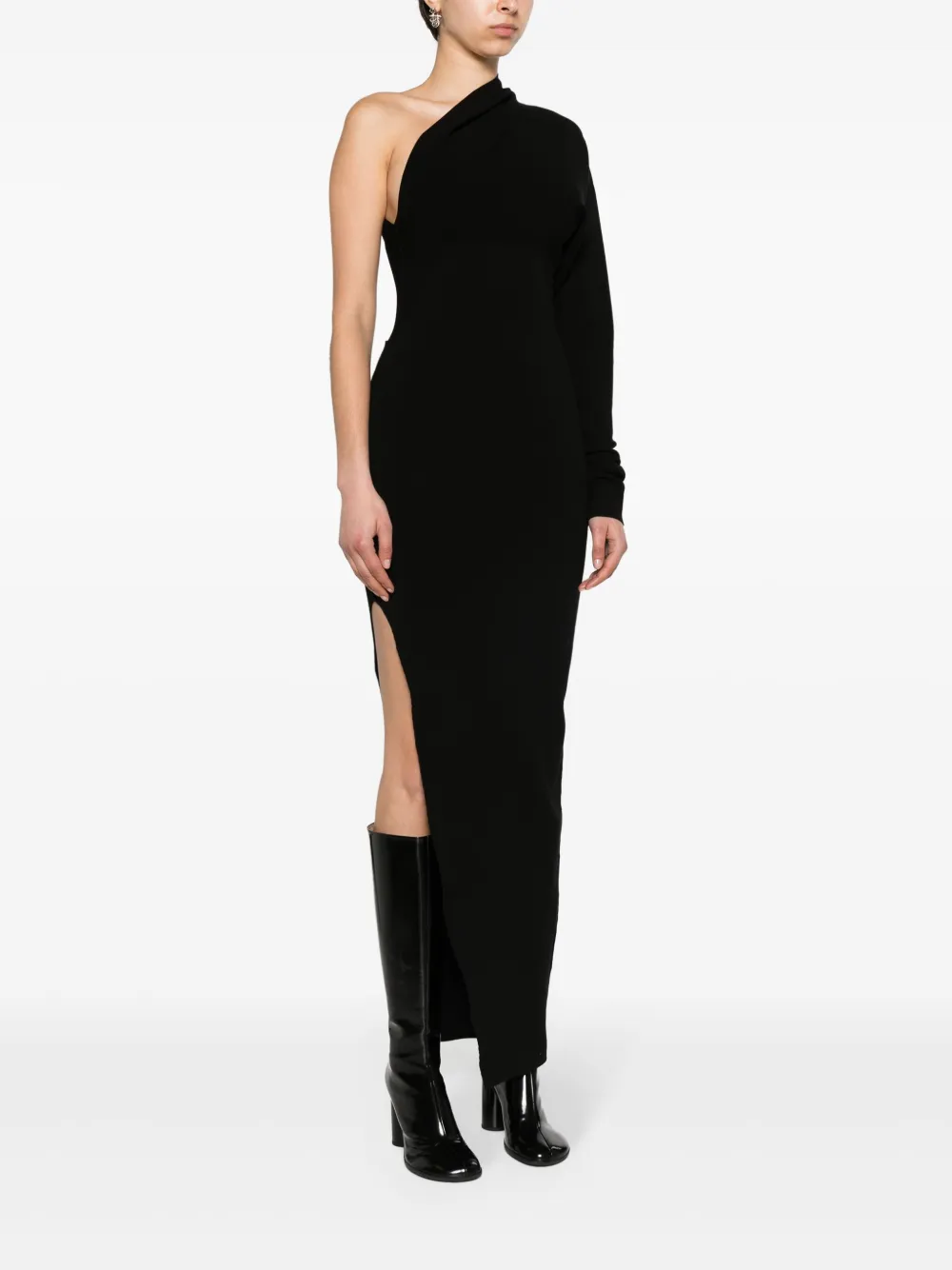 Платье макси на одно плечо Rick Owens, черный — фото 3