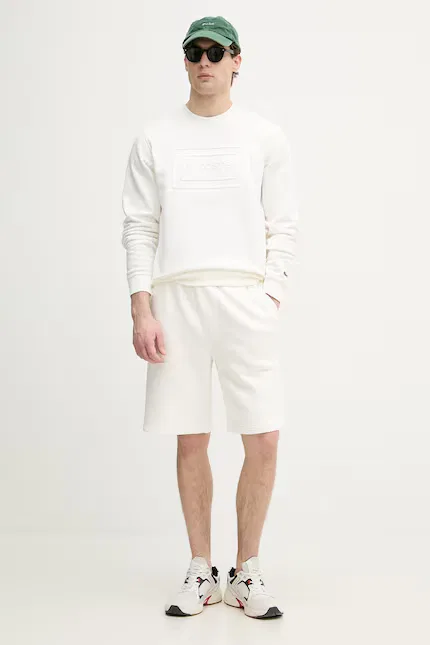 Шорты спортивные хлопковые Lacoste, белый — фото 2