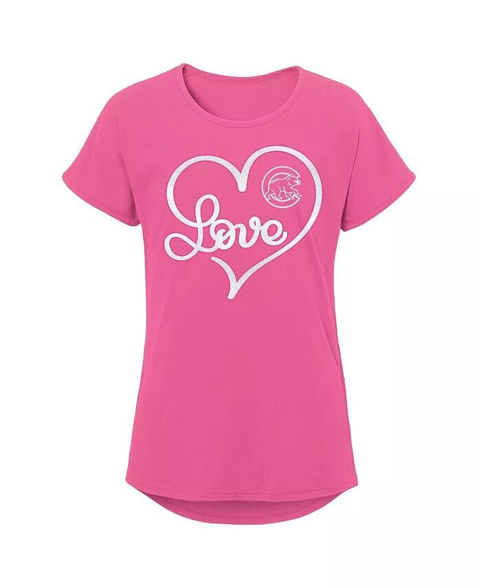 

Футболка Big Girls Pink Chicago Cubs Lovely Outerstuff